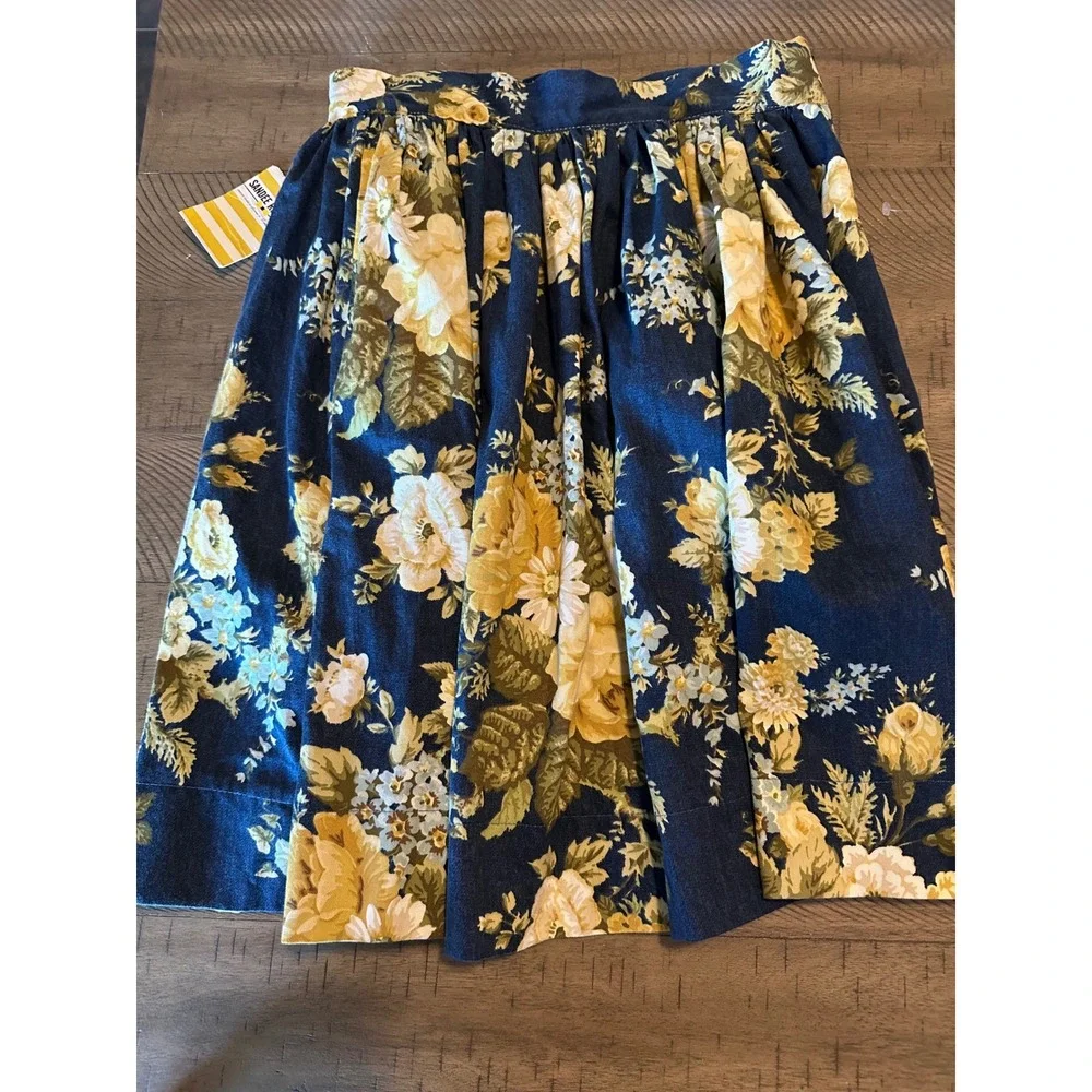 NWT Sandee Royalty Dark Floral Midi Skirt‎ | Cottagecore Whimsigoth Aesthetic